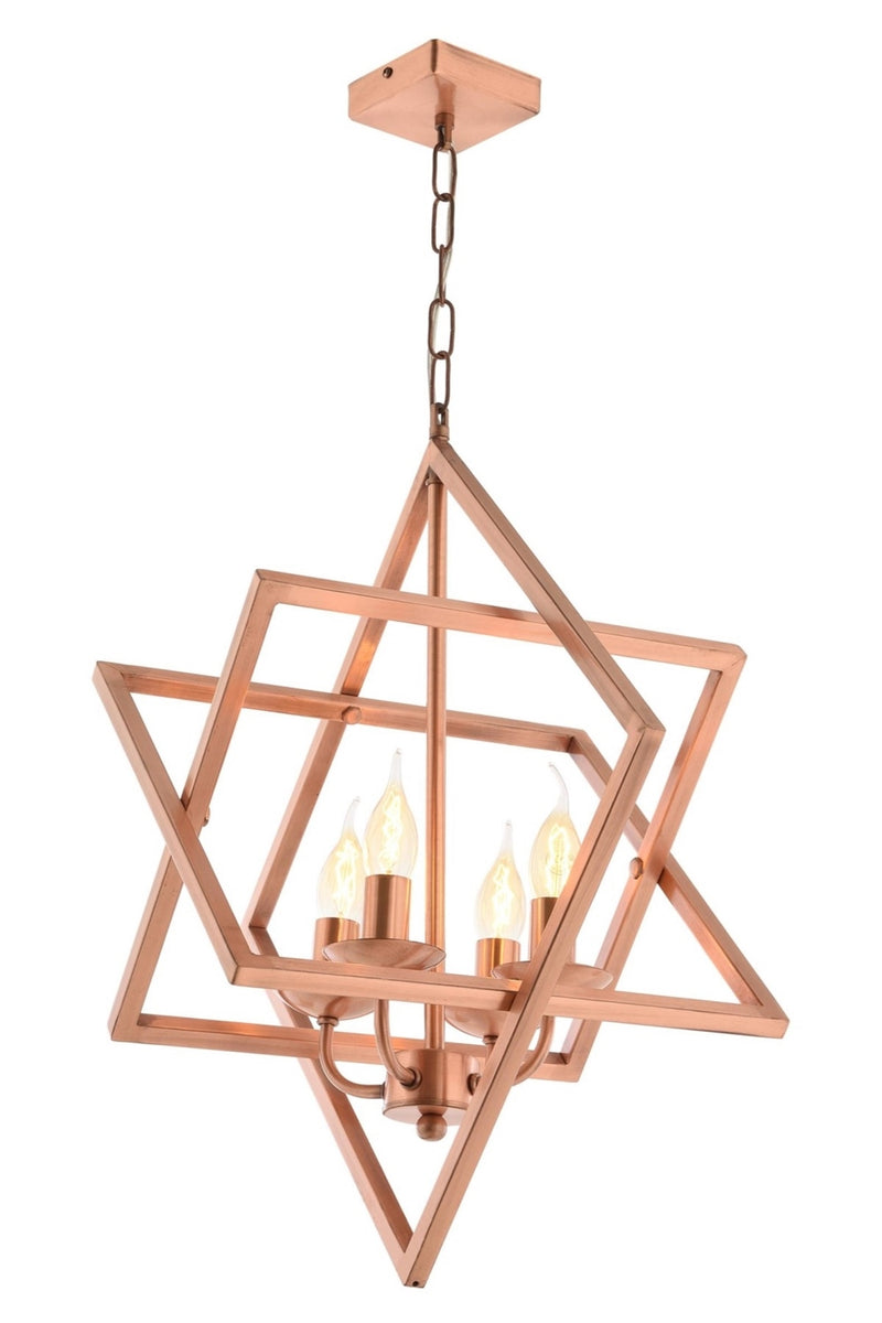 Lustra stil modern, din metal, culoare cupru