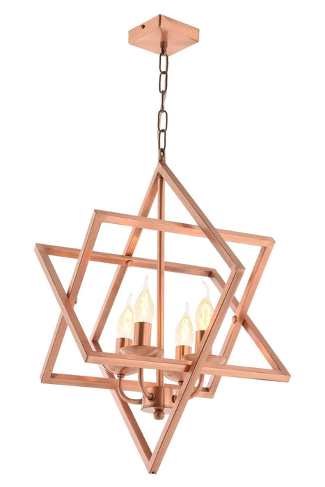 Lustra stil modern, din metal, culoare cupru – AV-1586-4C