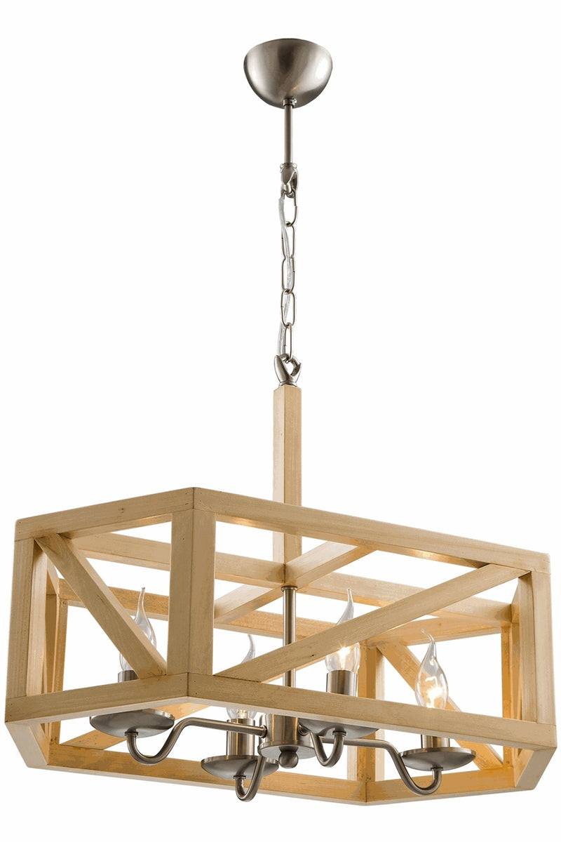 Lustra stil modern, din metal, culoare nichel