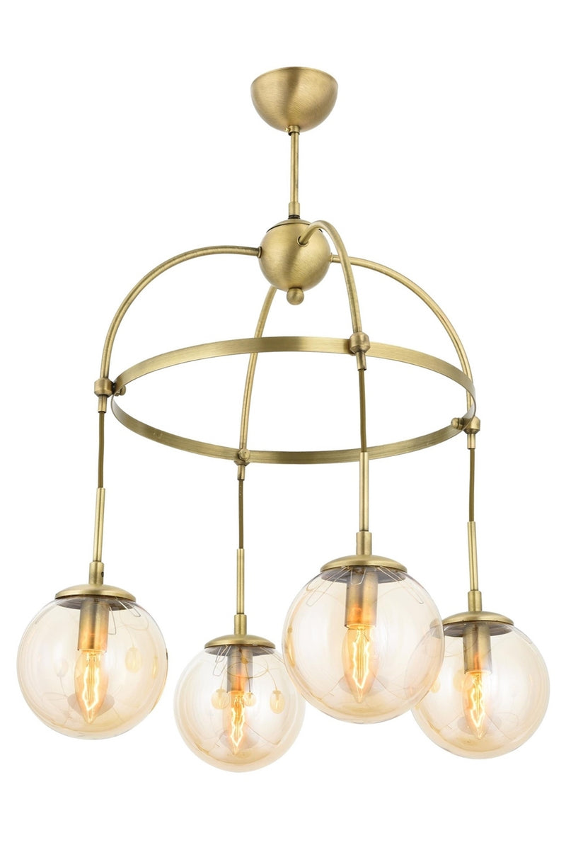 Lustra stil modern, din metal, culoare antiq