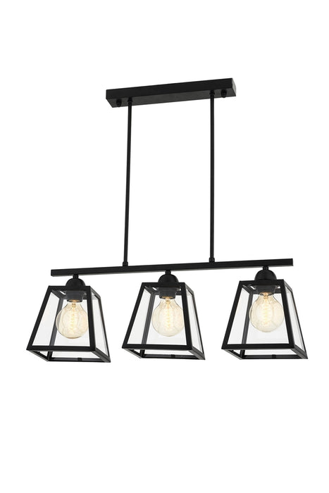 Lustra stil modern, din metal, culoare negru – AV-1648-3Y-BSY