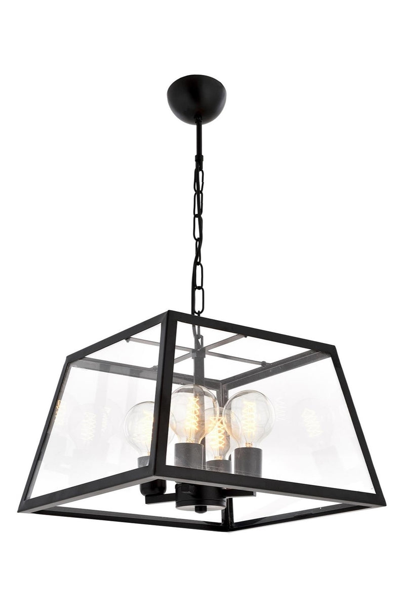 Lustra stil modern, din metal, culoare negru