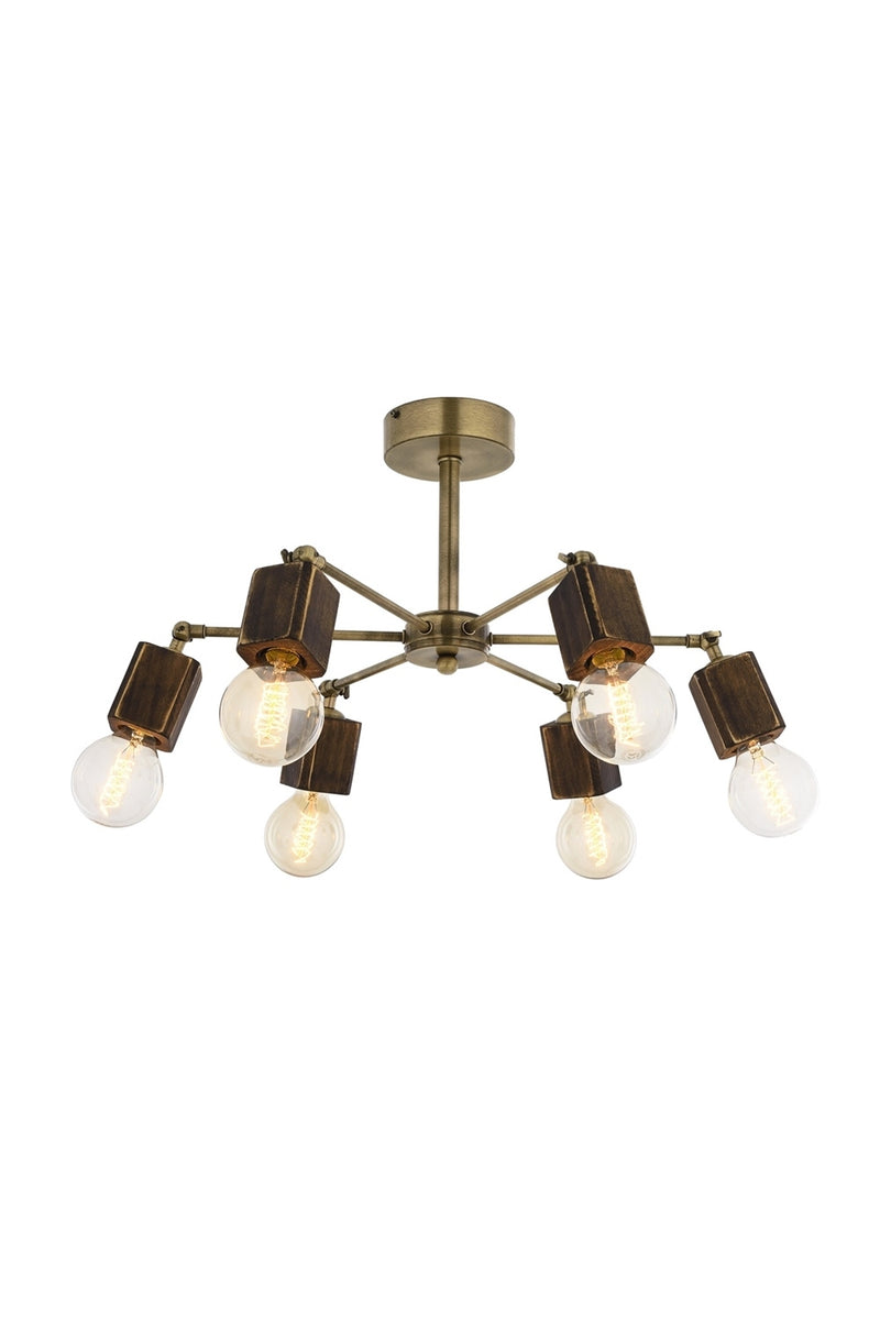 Lustra stil modern, din metal, culoare antiq