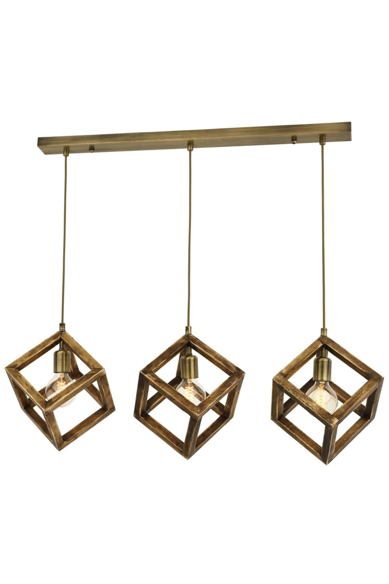 Lustra stil modern, din metal, culoare antiq