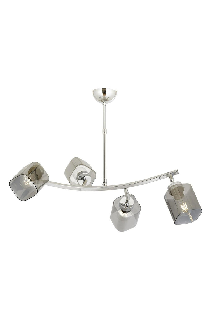 Lustră Avonni AV-1836-4K-YM, finisaj cromat, , 4xE27, metal și sticlă, design vintage elegant