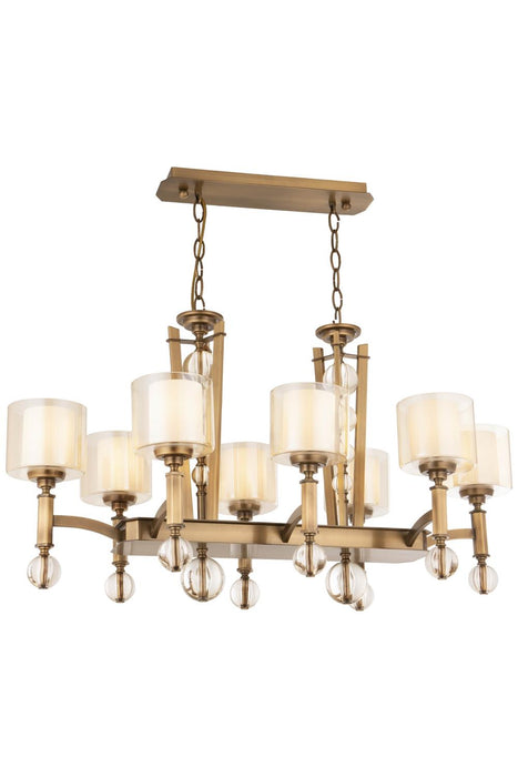 Lustră Avonni AV-35002-8E-YM, finisaj antichizat, , 8xE27, metal și sticlă, design vintage elegant