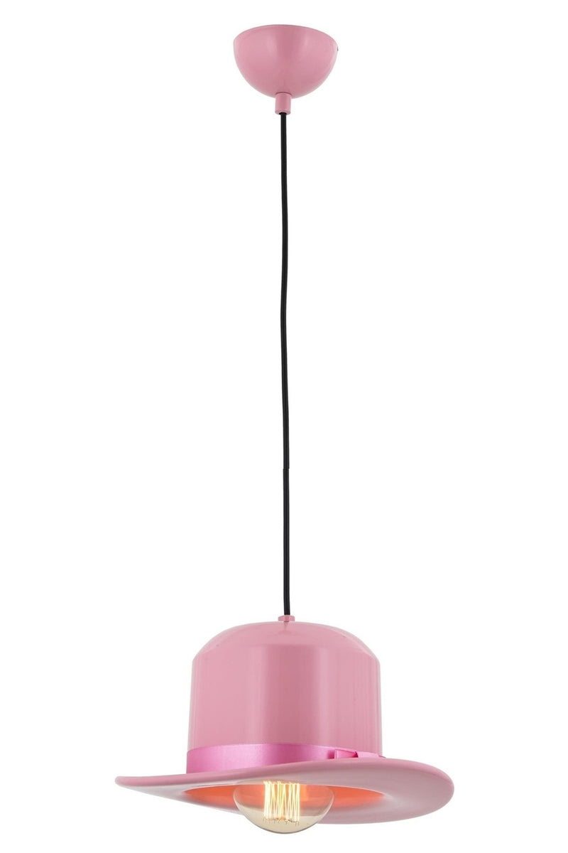 Lustra stil modern, din metal, culoare roz