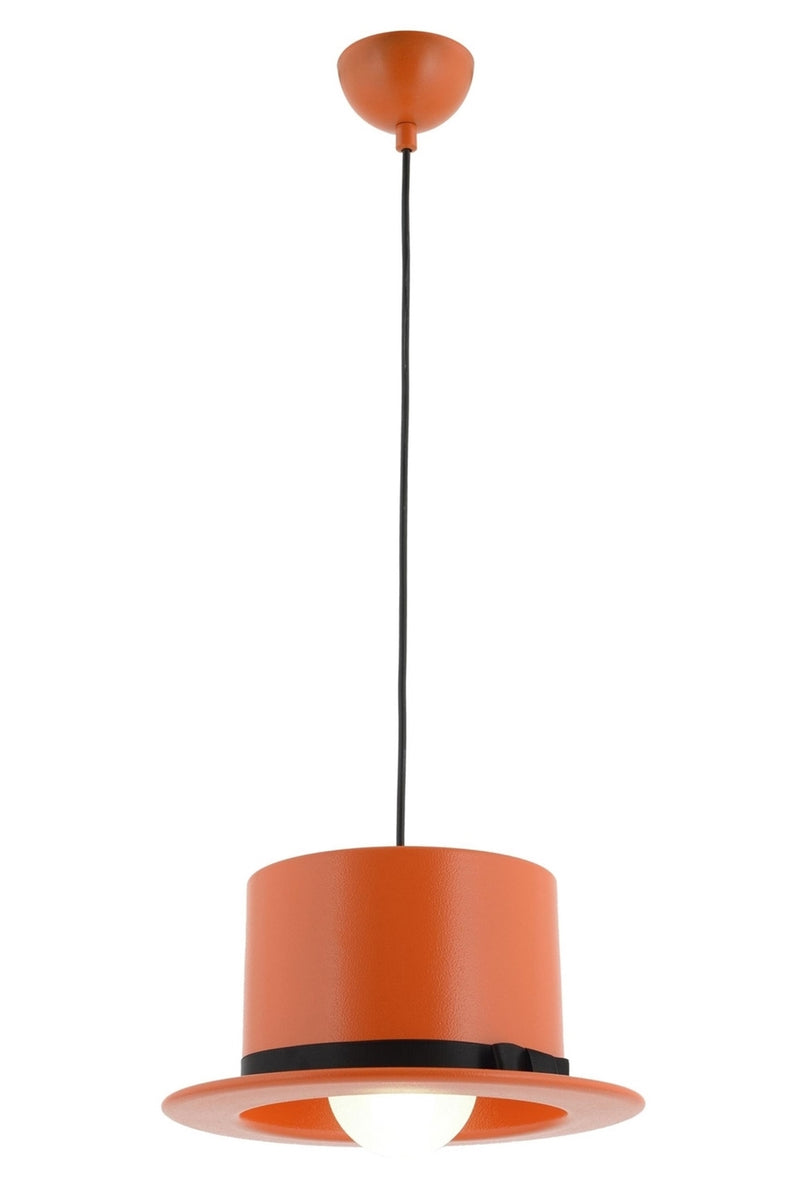 Lustra stil modern, din metal, culoare portocaliu