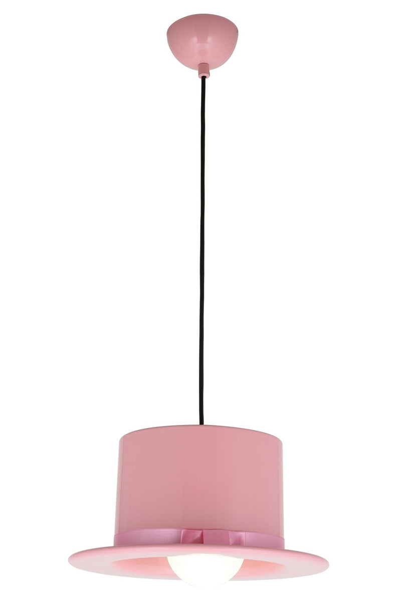 Lustra stil modern, din metal, culoare roz