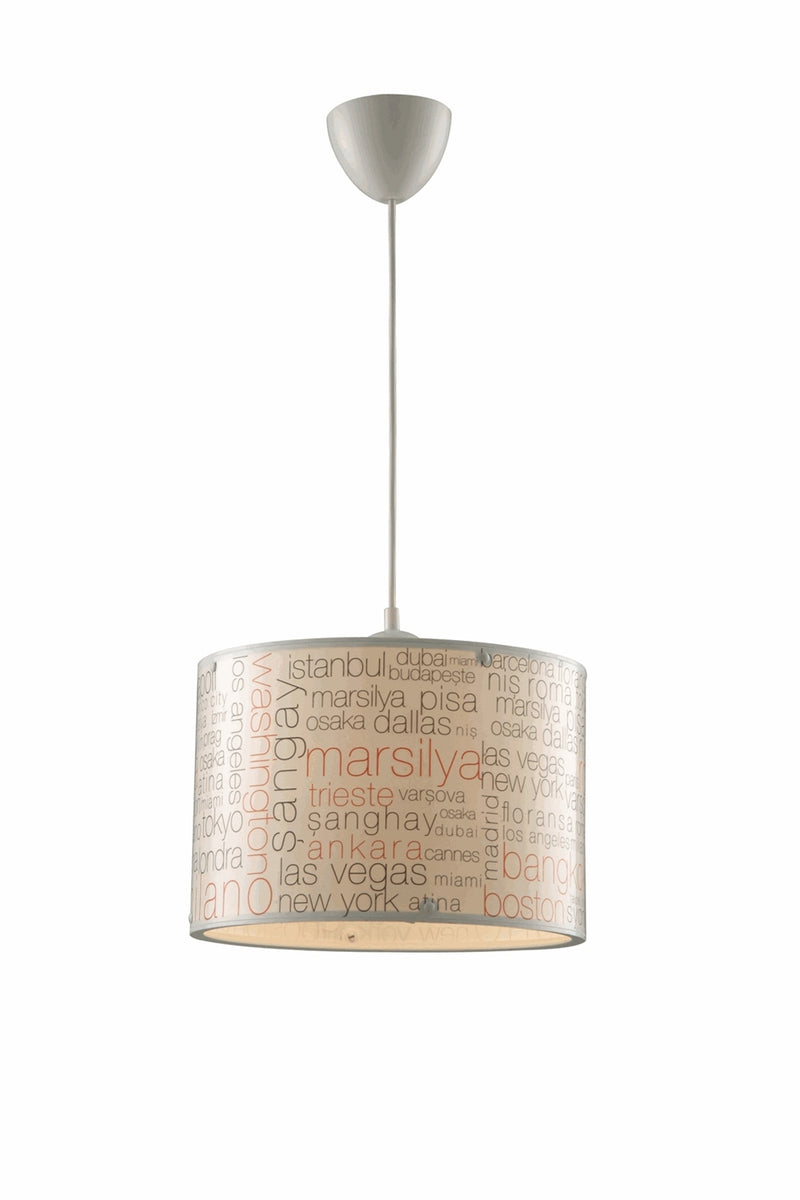 Lustra stil modern, din pvc, culoare crem