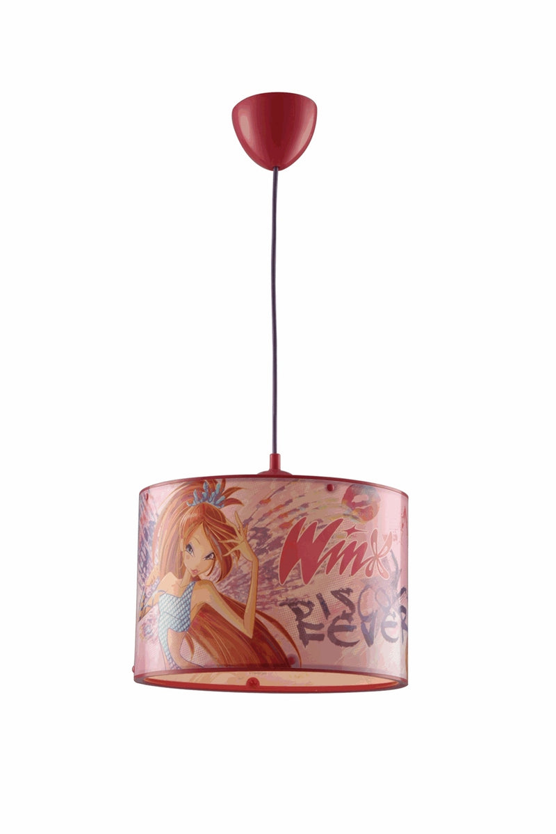 Lustra stil modern, din pvc, culoare roz
