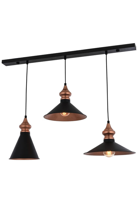 Lustra stil modern, din metal, culoare negru – AV-4106-M15-3Y-BSY