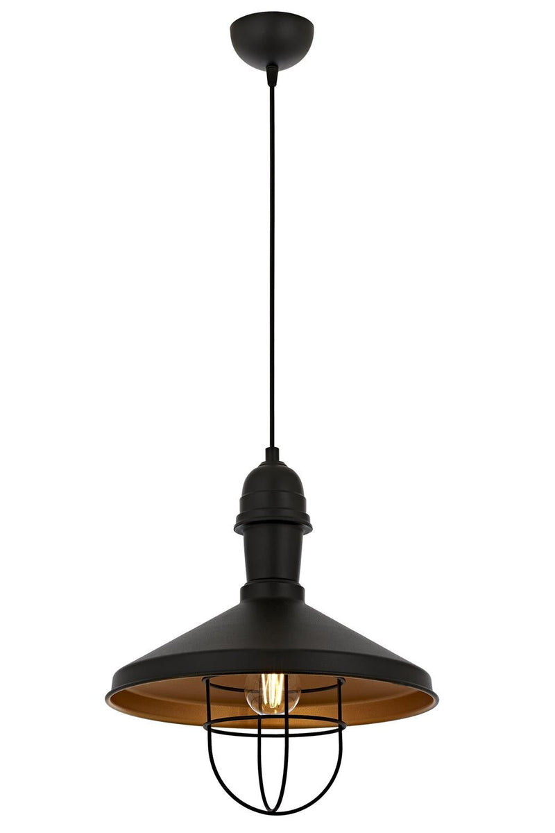 Lustră Avonni AV-4106-M25-BSY, vopsea neagră, Ø33 cm, 1xE27, metal, design vintage elegant