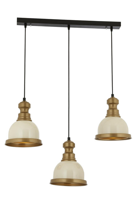 Lustră Avonni AV-4106-M30-3Y-BBY, vopsea albă, , 3xE27, metal, design vintage elegant