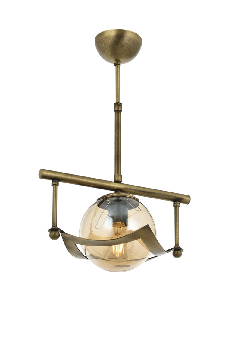 Lustra stil modern, din metal, culoare antiq