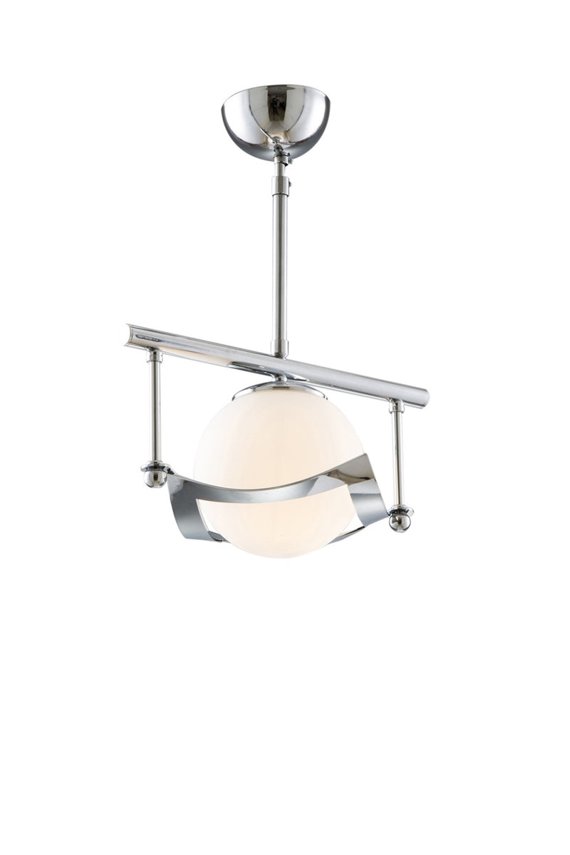 Lustra stil modern, din metal, culoare crom