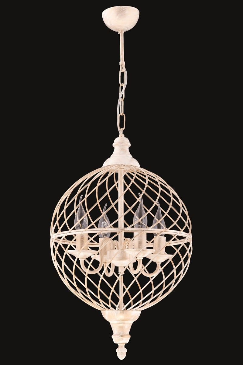 Lustra stil modern, din metal, culoare alb