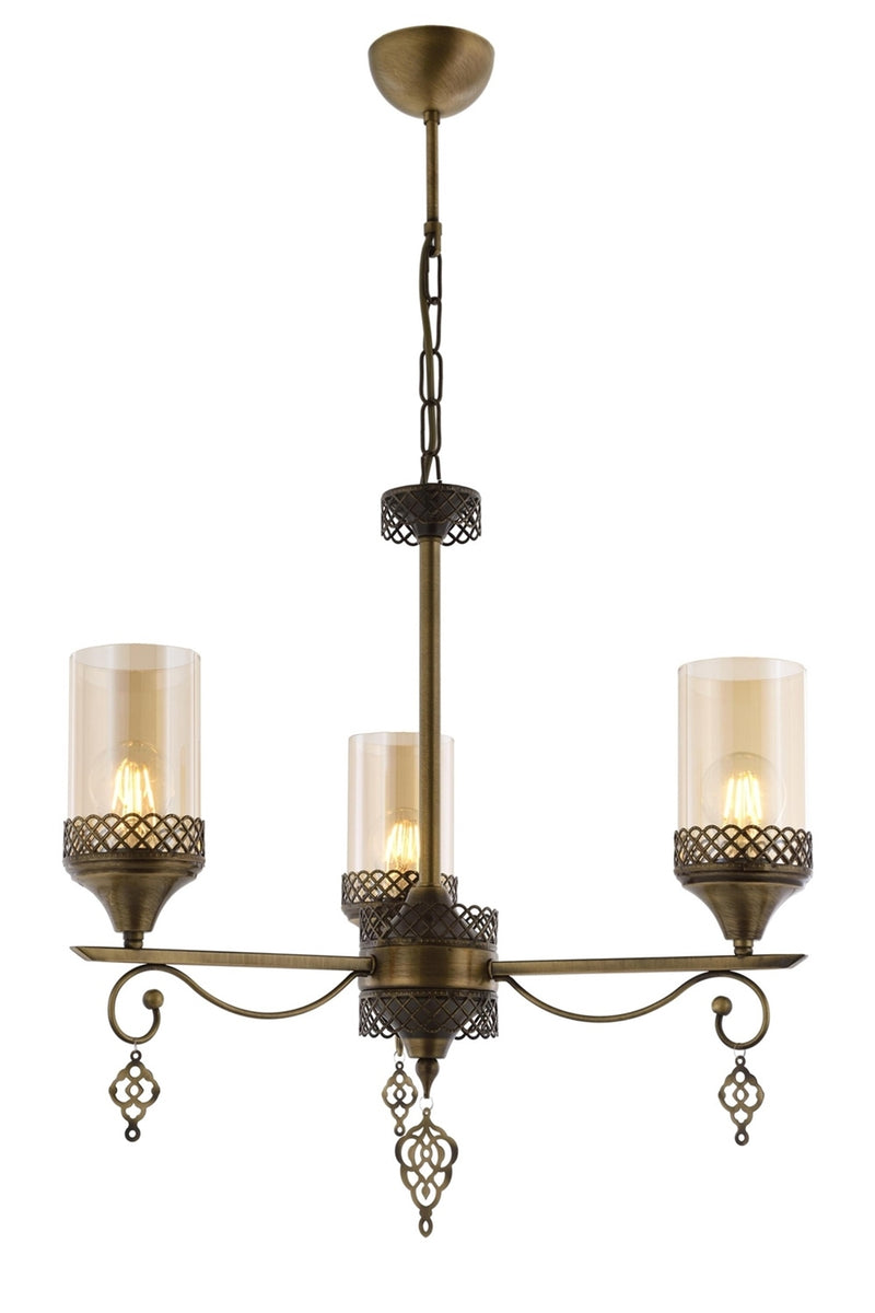 Lustra stil modern, din metal, culoare antiq
