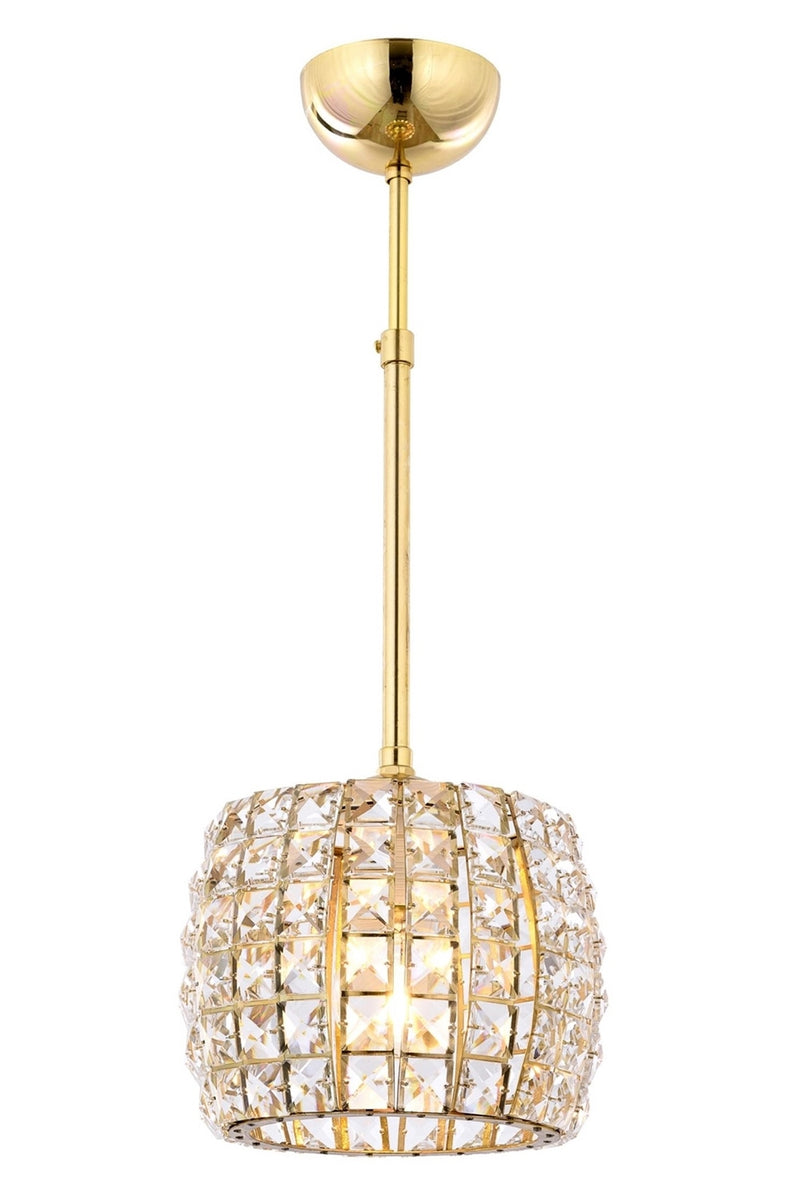 Lustra stil modern, din metal, culoare galben