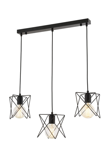 Lustra stil modern, din metal, culoare negru – AV-4171-3Y-BSY