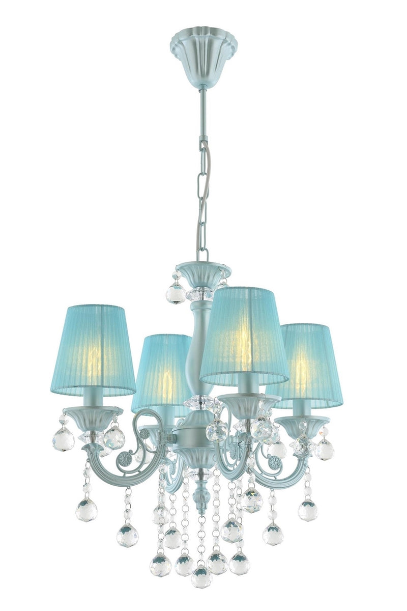 Lustra stil clasic, din metal, culoare turquoize