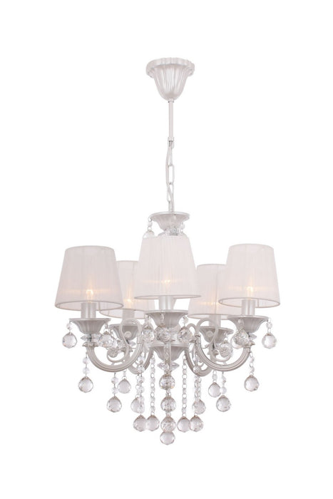 Lustra stil clasic, din metal, culoare alb – AV-4173-5B