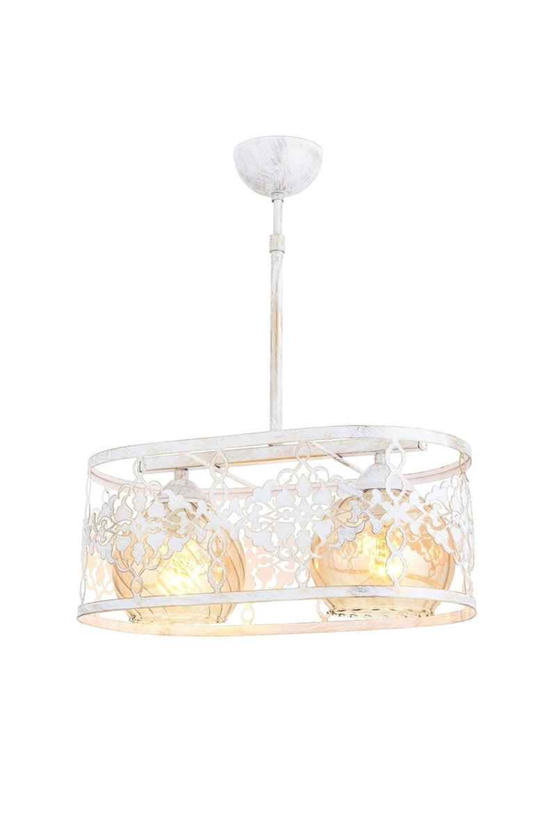 Lustra stil modern, din metal, culoare alb