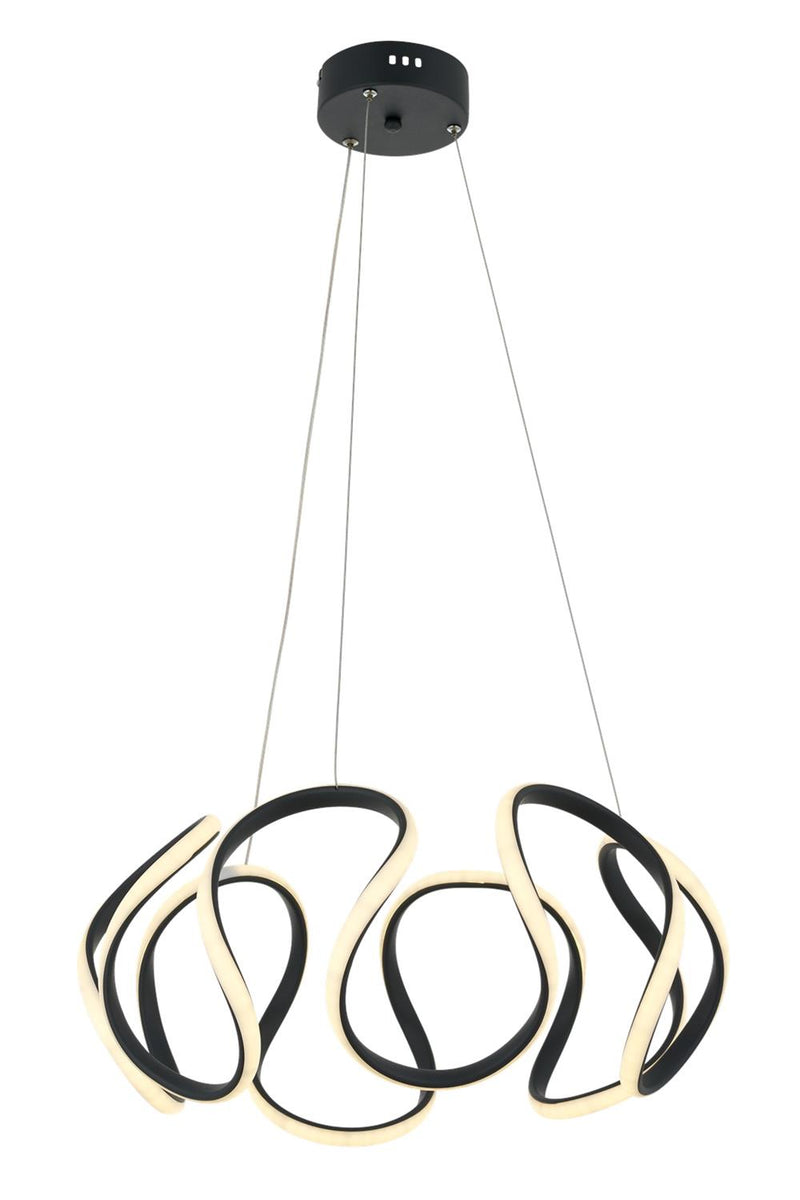 Lustră Avonni AV-4356-GR, vopsea antracit, Ø60 cm, 1xLed, metal și plexiglas, design vintage elegant