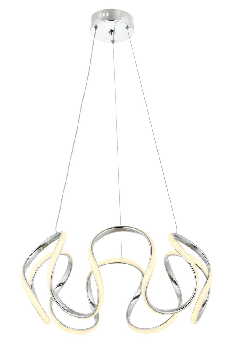 Lustră Avonni AV-4356-K, finisaj cromat, Ø60 cm, 1xLed, metal și plexiglas, design vintage elegant