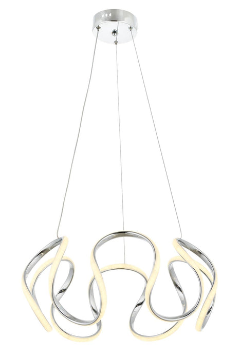 Lustră Avonni AV-4356-K, finisaj cromat, Ø60 cm, 1xLed, metal și plexiglas, design vintage elegant