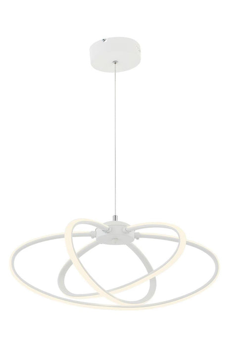 Lustră Avonni AV-4357-3BBY, vopsea albă, Ø51 cm, 1xLed, metal și plexiglas, design vintage elegant