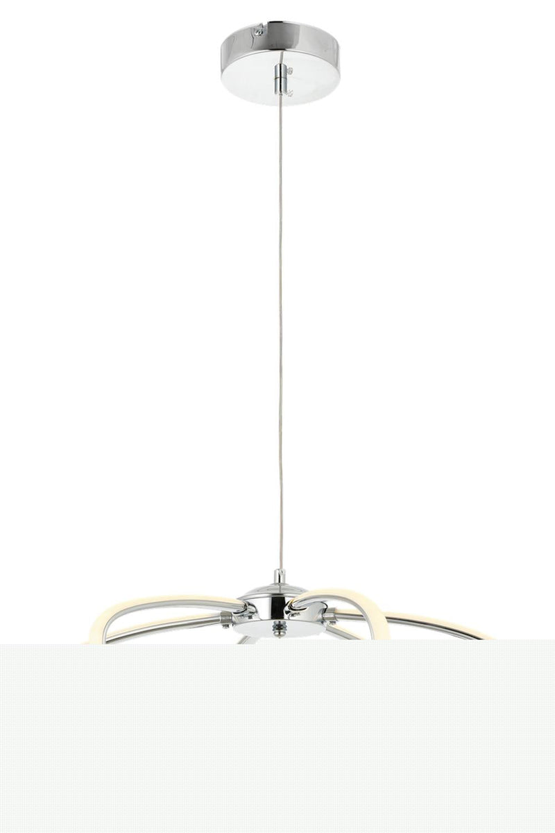 Lustră Avonni AV-4357-3K, finisaj cromat, Ø51 cm, 1xLed, metal și plexiglas, design vintage elegant