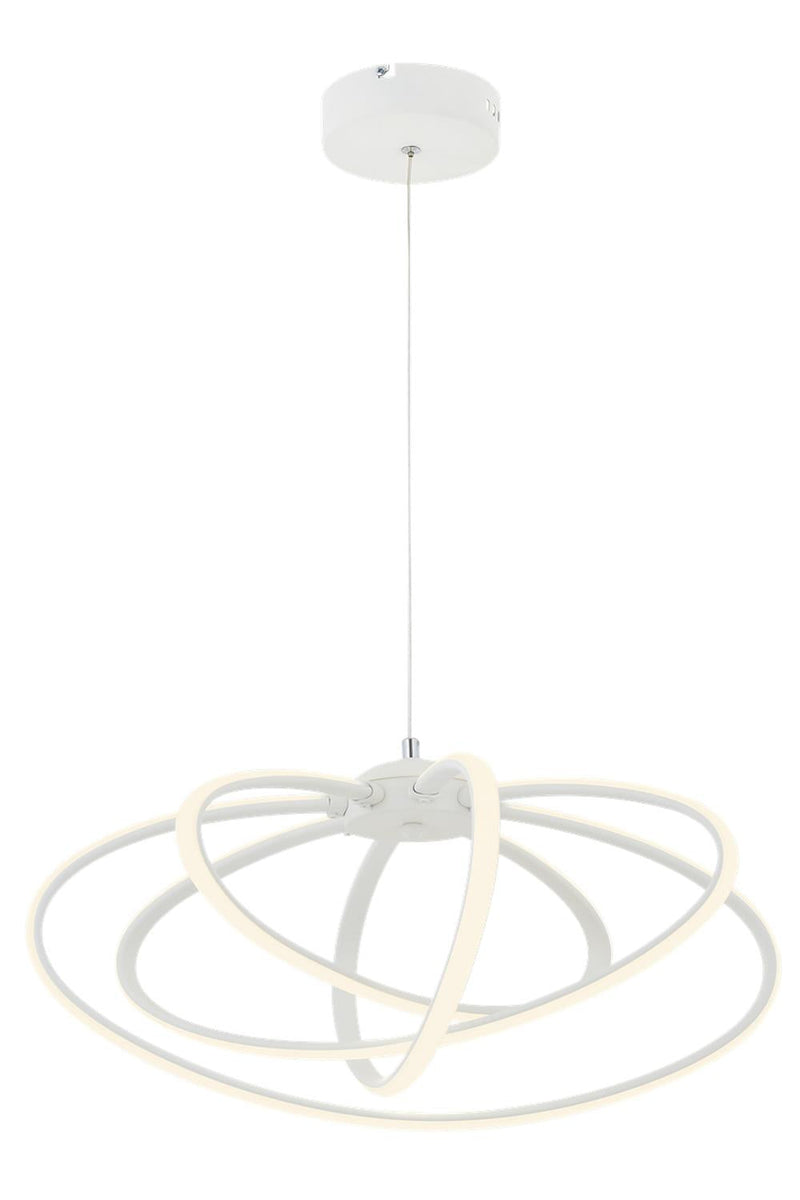 Lustră Avonni AV-4357-4BBY, vopsea albă, Ø51 cm, 1xLed, metal și plexiglas, design vintage elegant