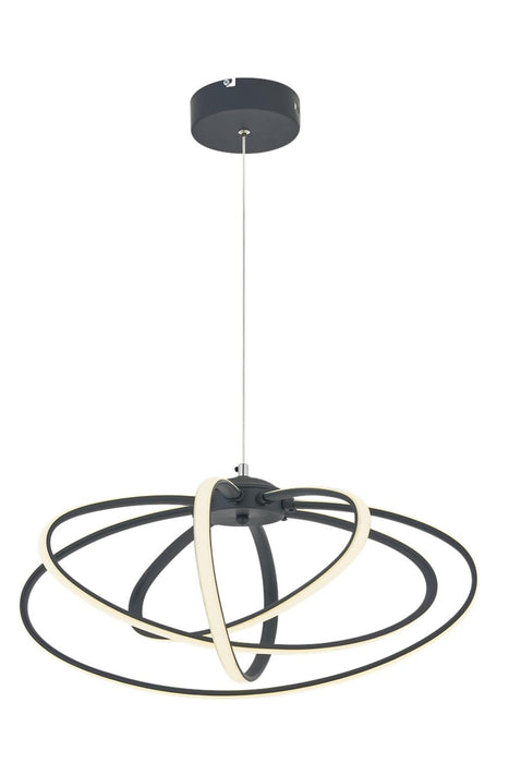 Lustră Avonni AV-4357-4GR, vopsea antracit, Ø51 cm, 1xLed, metal și plexiglas, design vintage elegant