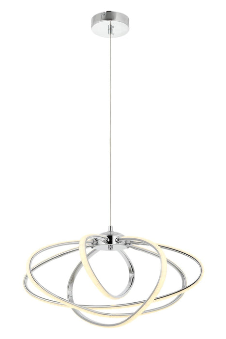 Lustră Avonni AV-4357-4K, finisaj cromat, Ø51 cm, 1xLed, metal și plexiglas, design vintage elegant