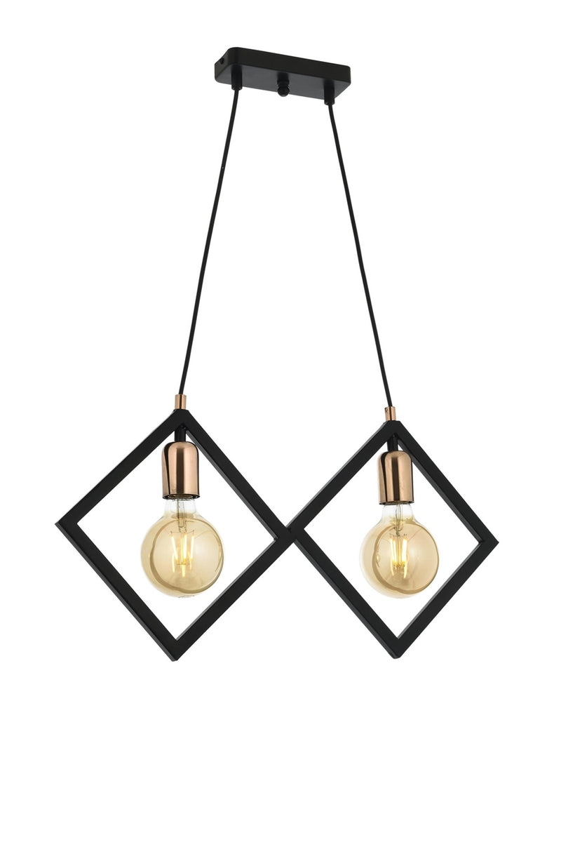 Lustra stil modern, din metal, culoare negru
