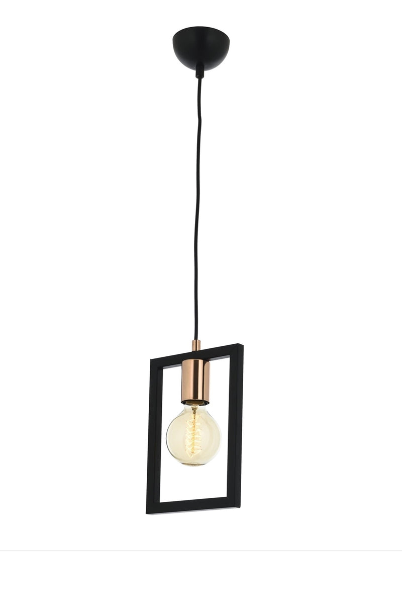 Lustra stil modern, din metal, culoare negru