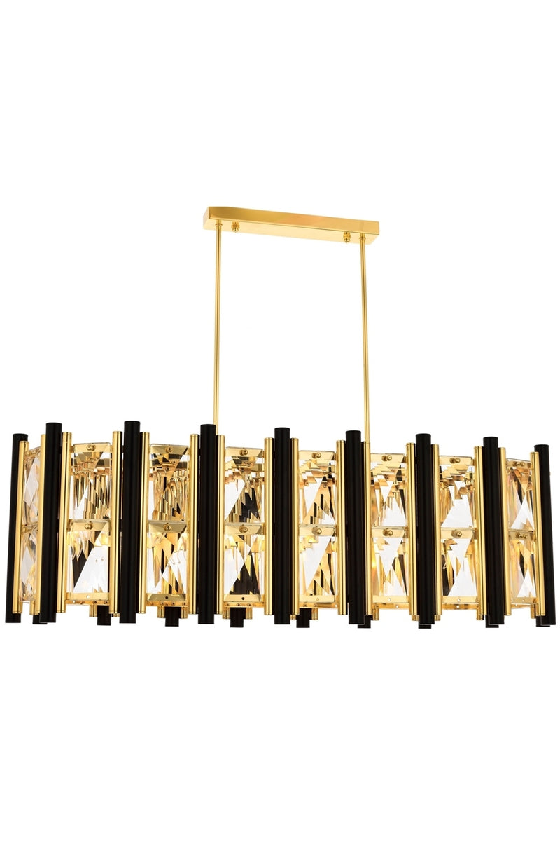 Lustra stil modern, din metal, culoare galben/negru