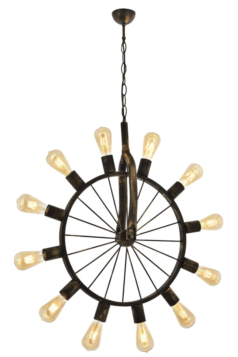 Lustra stil modern, din metal, culoare antiq