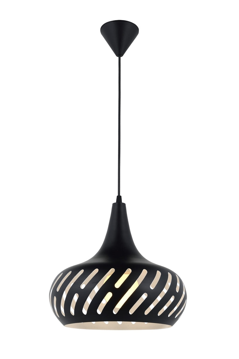 Lustra stil modern, din metal, culoare alb/negru