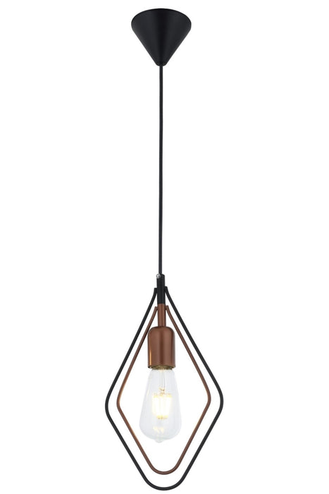 Lustra stil modern, din metal, culoare cupru/negru – AV-65014-1BSY