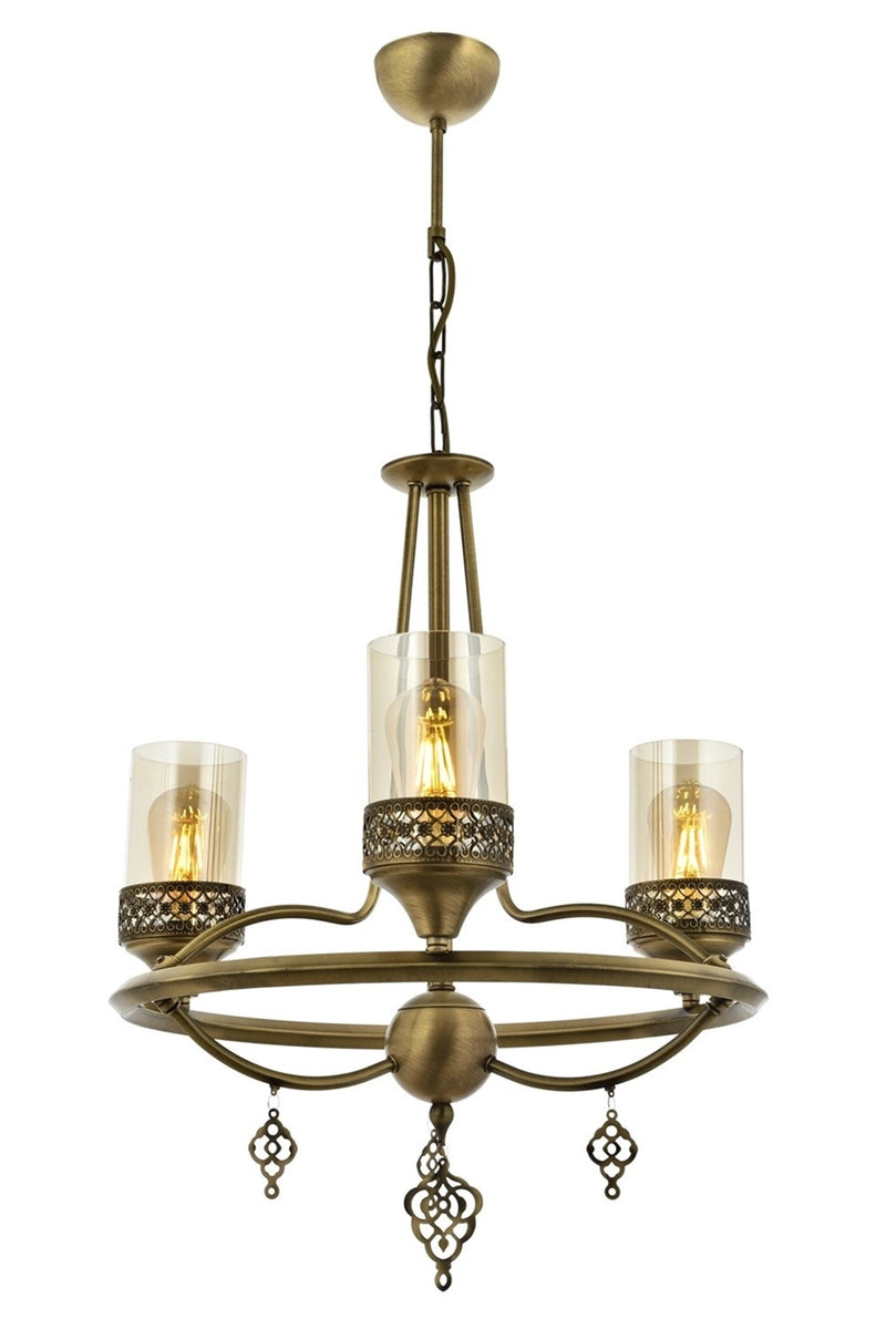 Lustra stil modern, din metal, culoare antiq