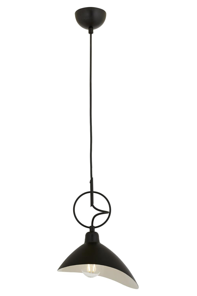 Lustră Avonni AV-9127-1BSY, vopsea neagră, , 1xE27, metal, design vintage elegant