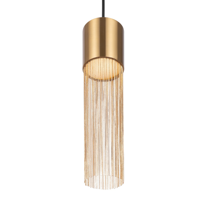 Lampă suspendată modernă LED Maytoni Imaginary, 5W, 3000K, Aurie, Metal