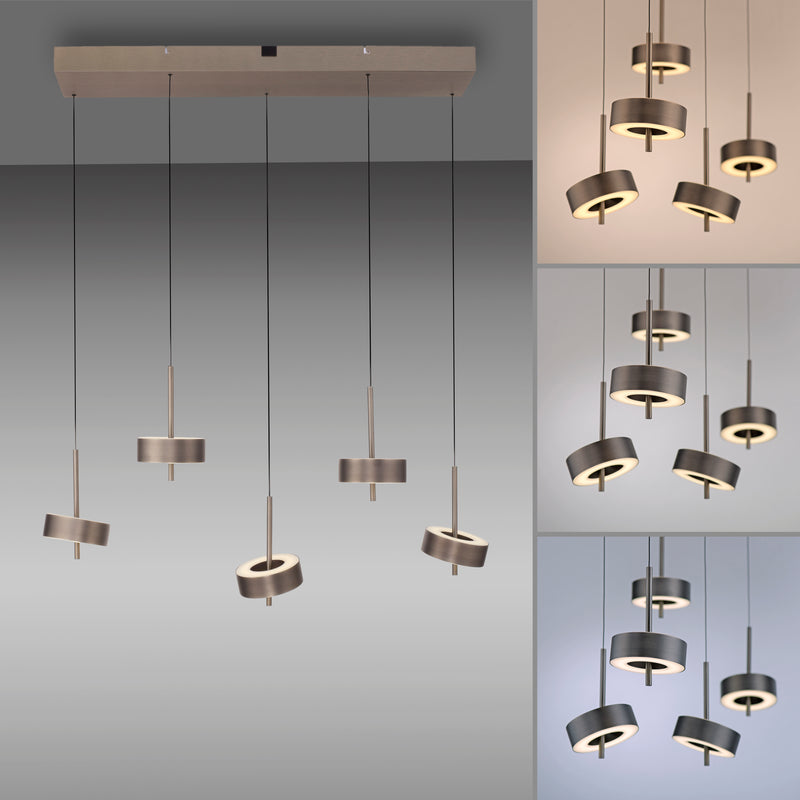 Lustra Paul Neuhaus Q-ROTATE 5xLED Maro Metalic