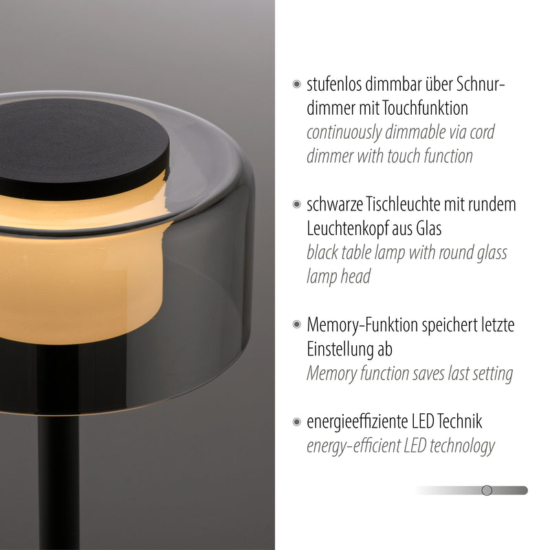 Veioza Paul Neuhaus RIKA LED Negru
