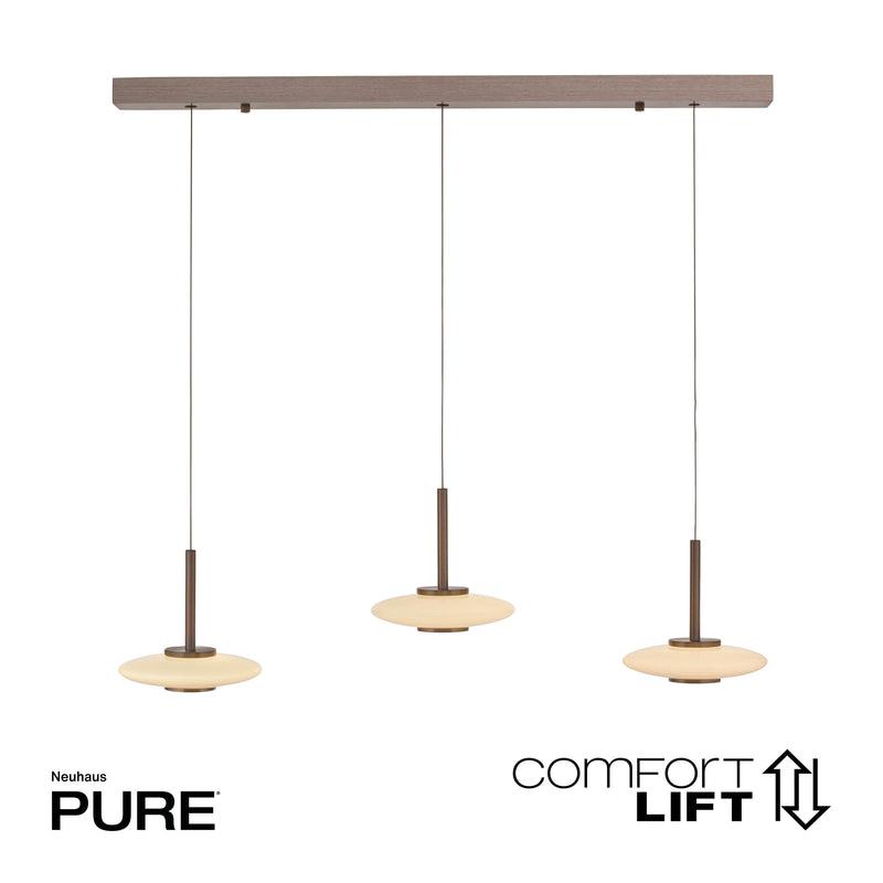 Lustra Paul Neuhaus PURE VITRUM 6xLED Maro Metalic