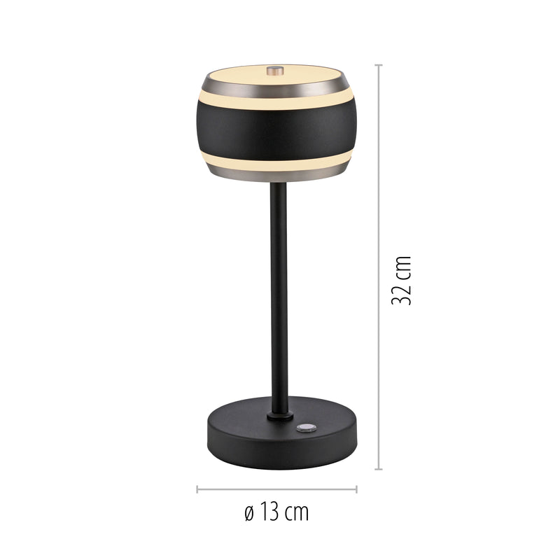 Veioza Paul Neuhaus PURE FALLING RINGS LED Negru