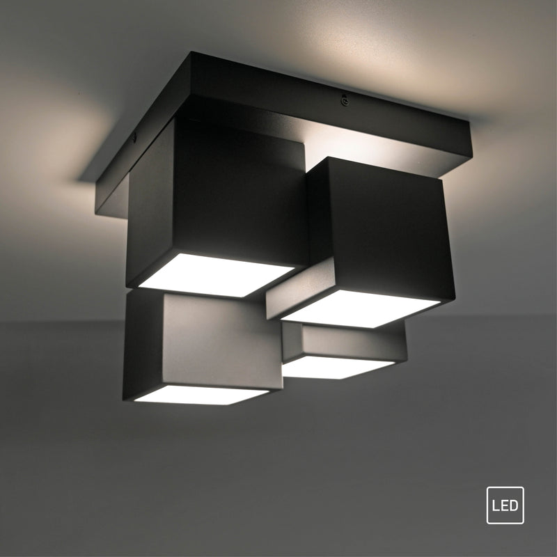 Plafoniera Paul Neuhaus TETRIS 4xLED Negru