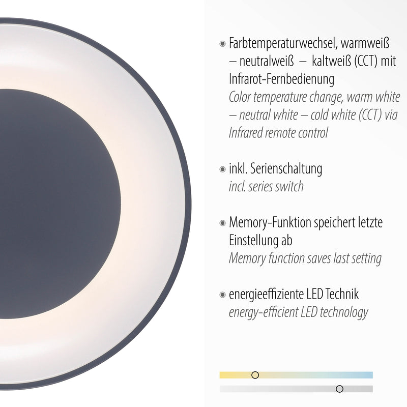 Plafoniera Zuma Line ANIKA LED Gri